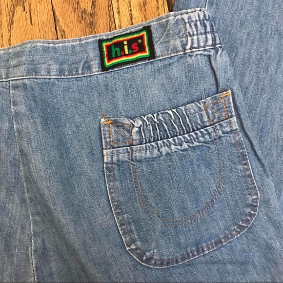 VTG 70’s H.I.S. Denim jeans, wide bottoms - Picture 2 of 6